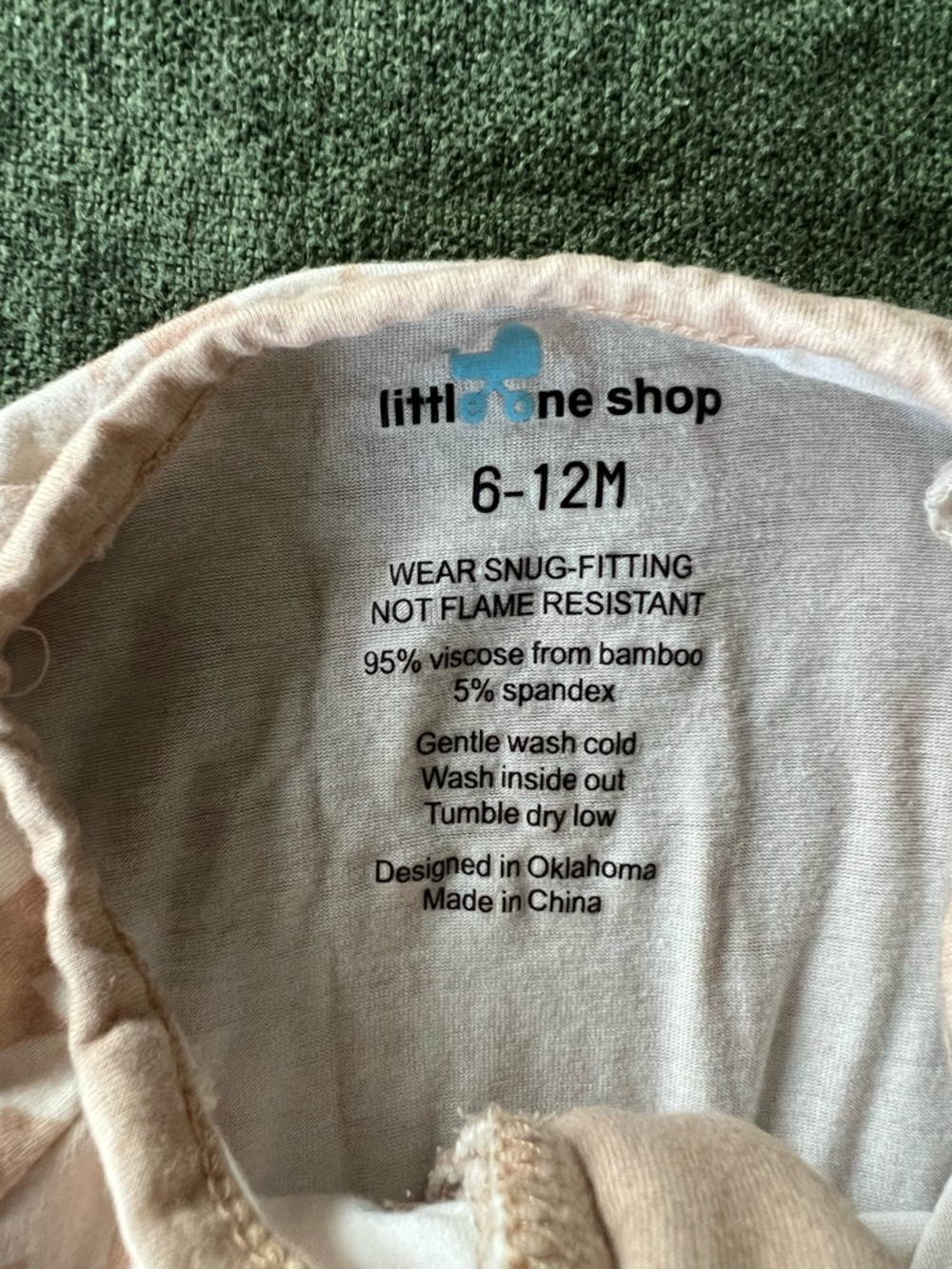 little one shop Baby Onesie PJs - Lightening Print